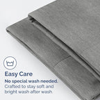 Pillowcases - Ultra Soft Hotel Quality Pillowcase Covers - Comfy, Cozy & Wrinkle Free - Shrinkage and Fade Resistant - Machine Washable Pillow Protectors - (King, Heathered Grey, 4 Piece Set)