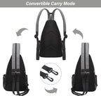 MOSISO Sling Backpack Travel Hiking Daypack, Crossbody Convertible Sling Bag with Front Pocket One Shoulder Chest Bag