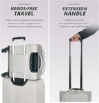 Verage Underseat Carry On Luggage with Spinner Wheels (Cloud Gray, 14.5-Inch Plus Underseat Pro)