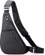 Peicees Sling Bag For Men Women Small Crossbody Backpack Shoulder Bag Man Purse Chest Bag For Hiking Travel