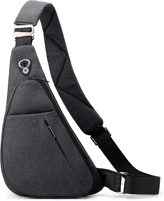 Peicees Sling Bag For Men Women Small Crossbody Backpack Shoulder Bag Man Purse Chest Bag For Hiking Travel