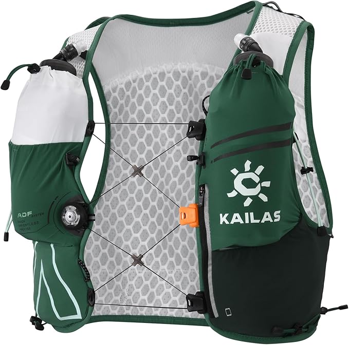 KAILAS FUGA AIR 8 Ⅳ Running Hydration Vest Hydration Pack Lightweight with Two TPU Water Bladders for Women Men Trail Cycling Hiking