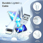 iPhone Charger Apple MFi Certified Lightning Cable 6FT Fast Charging Cord Compatible with iPhone 14 13 12 11 Pro Max XR XS X 8 7 Plus 6S/iPad/Car Carplay (3 Pack)