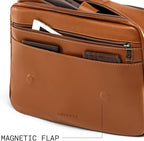 Nordweg Workday Briefcase NW053B – Full-Grain Leather Laptop Bag 15.6" – Office Shoulder Messenger for Work, Study, Travel