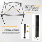 EAGLE PEAK Flex Compact 4x4 Pop-up Canopy Changing Room, Portable Privacy Dressing Room for Indoor Fashion Photoshoots, Camping, or Pool, White/Light Blue