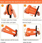 Fishboy Upgraded Collapsible Stool, 400lbs Max Weight, Lightweight But Sturdy, Portable Retractable Folding Telescoping Foldable Camping Stool for Adults Outdoor Fishing Hiking Gardening Travel BBQ