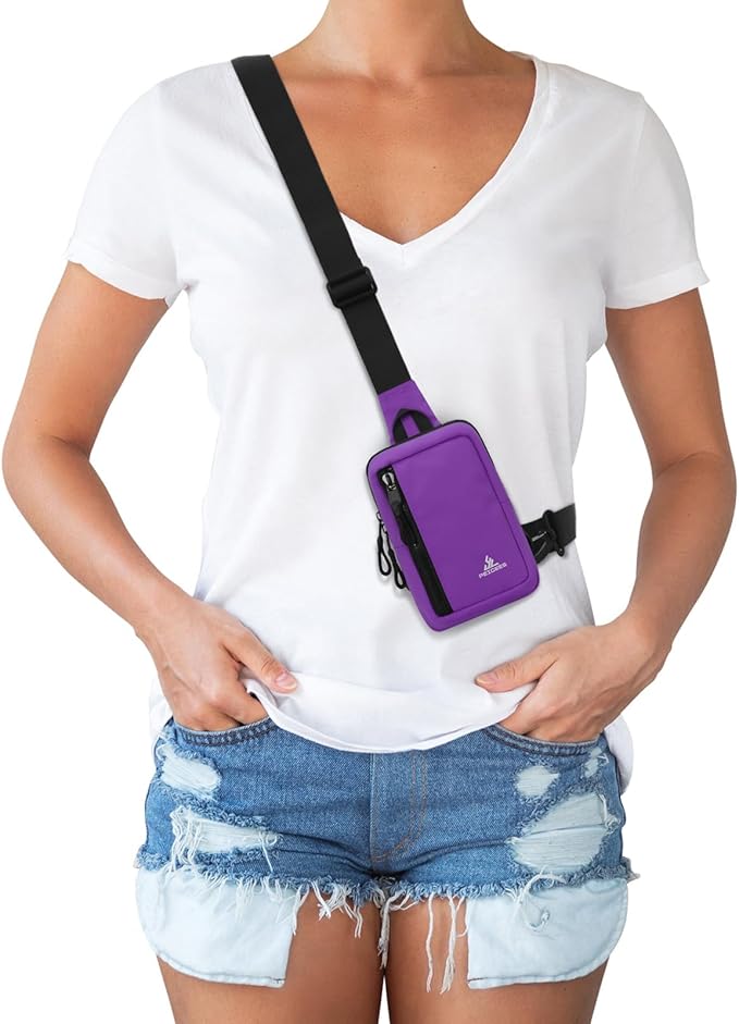 Peicees Small Crossbody Bag for Men Women Mini Sling Bag Travel Running Phone Daypack Cross Body Shoulder Bags with Keyholder