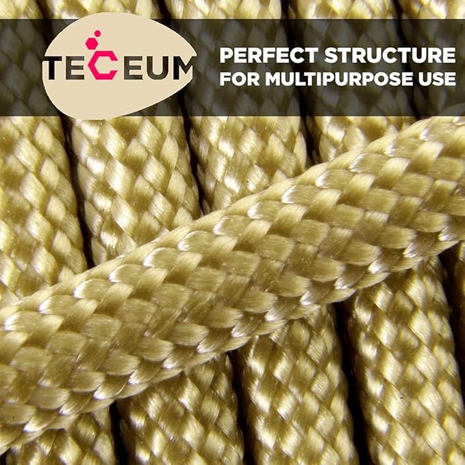 TECEUM 5/32" Paracord Rope 1000 – 1000ft / 200ft / 100ft / 50ft – Tactical Parachute Cord 4mm – 45+ Colors – Nylon String for Survival & Camping Gear – Stripe Cord for Survival – Utility Rope