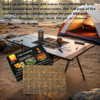 128 Pack,Natural Fire Starter Cubes for BBQ,Campfire,Fireplace,Indoor Outdoor Use,Grill Charcoal Wood Stove Fire Pit Chimney,All-Natural Odorless Wax Fire Starters