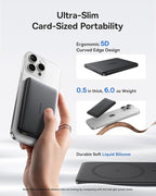 Baseus Picogo Magsafe Portable Charger, Qi2 Certified 0.5" Ultra Slim 15W Wireless Power Bank Bundle with Power Bank Fast Charging 67W, 10000mAh Small Portable Phone Charger Built-in Dual USB C Cables