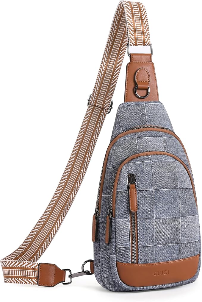 CLUCI Crossbody Bags for Women Men,Leather Sling Bag Cross Body Backpack for Woman Gifts for Women Birthday Unique