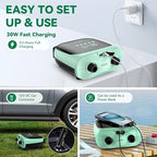 FBSPORT Paddle Board Pump Rechargeable 20PSI SUP Pump, Portable Electric Air Pump Quick Inflate & Deflate SUP Air Pump for Stand Up Paddle Boards, Kayak, Tent