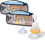 LifeVac Blue Travel Kit 2 Pack - Portable Suction Rescue Device, First Aid Kit for Kids and Adults, Portable Airway Suction Device for Children and Adults