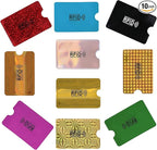 Shudyear Rfid Wallet Women Card Sleeves,Rfid Blocking Sleeves Card Holder,10pcs For Credit Card Protector Set Rfid Identity Card Protector Easily Into Your Wallet(colorful)