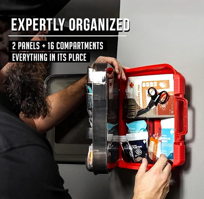 EVERLIT 400 Pcs OSHA/ANSI Compliant First Aid Kit Type III Class A Medical Kit Professional Med Kit Supplies for Contractors, Warehouse, Office, School, Home, Disaster, Car, Business, Restaurant