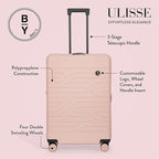 Bric's 28" Expandable Spinner Suitcase - Travel Luggage with TSA-Approved Lock and Hard Shell Exterior - B|Y Ulisse - Pearl Pink