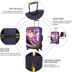 3D Print Design Travel Suitcase Protector Trolley Case Cover 19"-30" Sleeve (M(Fits to 22"-24" Trolley Case), Giraffe(New Version))