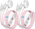 Temdan 2Pack for Apple Watch Charger, 3 in 2 Multi Charging Cable, iPhone Charger, USB A/Type C/Lightning Cable, Portable Travel Essentials Designed for iWatch Ultra/SE/11-1 & iPhone 17-12/ iPad-5Ft