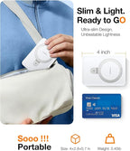 TORRAS EasyGo 10000mAh Magnetic Portable Charger Power Bank for iPhone, Fast Charging Travel Essential Wireless Battery Pack with Stand Compatible with Magsafe, 17 Pro Max,Pro,16,15,14,13,12, Whilte