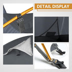 Bessport Camping Tent 1/2 Person Tent Waterproof Two Doors Backpacking Tent Easy Setup Lightweight for Outdoor, Hiking Mountaineering Travel