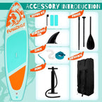 FunWater Inflatable Stand Up Paddle Board with Premium SUP Paddleboard Accessories, Anti-Slip EVA Deck, 11'/10'6'' Paddle Boards for Adults & Youth of All Skill Levels