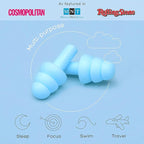 Soft Ear Plugs for Sleeping Noise Reduction, Made of Silicone, Suitable for Sleeping & Swimming, Soft Reusable Earplugs for Noise Reduction, Adjustable Size for Concerts & Snoring (3 Pairs)