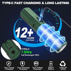 Rechargeable Flashlights High Lumens - Super Bright Small Pocket Magnetic Flashlight, 8 Modes LED Tactical Flash Light, Dual Button Powerful Flashlight for Camping (2, Hunter Green)