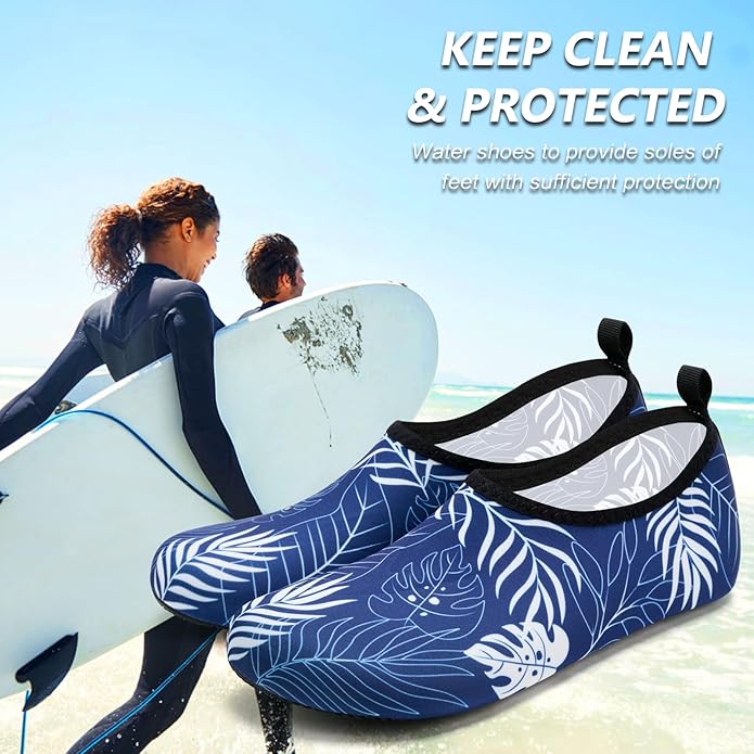 Deevike Water Shoes for Women Men Barefoot Quick-Dry Aqua Socks Slip-on for Beach Swim Surf Yoga Exercise