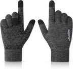 Achiou Winter Gloves, Glove for Men Women, Upgraded Touch Screen Texting Warm Running with Thermal Soft Knit Lining