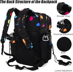 Military Tactical Backpack 45L Large Tactical Backpack for Men, Hiking Rucksack With Bottle Holder