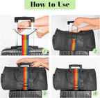 Multi Use Strong Adjustable Luggage Connector Straps for Suitcases,4 Pack Flexible Luggage Accessories Elastic Fastening Bag Strap (Colorful)