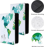 Passport Book Holder,Passport Wallet for Men Mr and Mrs Passport Holder Cover for Women World Map Case for Couples Christmas Traveling Book Protector 2PCS