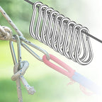 50PCS M8x5/16 Gavanized Steel Carabiner Clips, 3" Heavy Duty Spring Snap Hooks Carabiner, 470LBS Capacity Spring Quick Links Clips for Camping Hiking Hammock Swing and Outdoor Activities