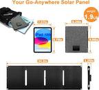 40W Portable Solar Panels,Mini Foldable Solar Panel with DC5.5,USB-C,USB-A Ports for Power Stations,Cellphones,Power Bank with Durable Coated and IPX5 for Camping Hiking Backpacking