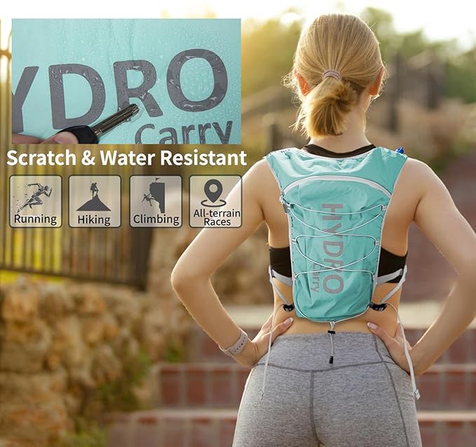 Lightweight Running Vest for Women and Men Hydration Backpack Pack with 1.5L Water Bladder Bag for Hiking Trail Running Gear Cycling Marathon