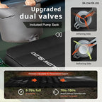 Self-Inflating Sleeping Pad with Portable Electric Air Pump, 4in Thick Memory Foam Camping Mattress for Tent Cot & Car Travel, Fast Inflate & Deflate Camping Pad