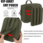 PETAC GEAR Tactical Rip Away Medical IFAK Pouch Tear Off First Aid EDC Pouches Molle & Belt Outdoor Emergency Survival Bag