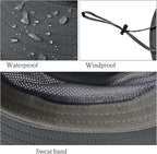 3 Pack Mens UPF 50+ Wide Brim Sun Hat with Neck Flap for Fishing Hiking Garden