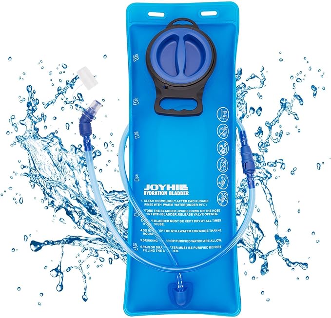 JOYHILL TPU Hydration Bladder,1.5L 2L 3L Water Bladder for Hiking Backpack BPA Free Leak Proof Hydration Pack