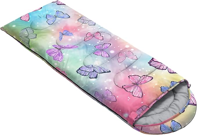 QOOMO Animals Camping Sleeping Bags,3 Season Warm & Cool Weather,Lightweight,Waterproof Sleeping Bags for Adults & Kids,Traveling,and Outdoors,Camping Gear Equipment