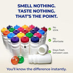 Rolling Sands USA Made 20 Ounce Sports Water Bottles - 24-Pack Bulk BPA-Free Blank Sports Bottles for Teams & Classrooms - White Bottle/Neon Lime Green Lid, No Smell No Taste