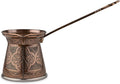 Alisveristime Authentic Turkish Coffee Pot, Handmade Cezve/Ibrik, 3.14-Inch Width, 3.14-Inch Height - 13.52 Ounce Enhance Your Coffee Experience Now! (4 Cup) (Antique Brown)