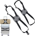 Luggage Bungee Strap，Luggage Straps Bag Bungees for Add a Bag Easy to Travel Suitcase Elastic Strap Belt（2-Pack-Grey）