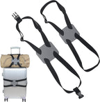 Luggage Bungee Strap，Luggage Straps Bag Bungees for Add a Bag Easy to Travel Suitcase Elastic Strap Belt（2-Pack-Grey）