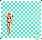 Beach Blanket, Waterproof Sandproof Beach Mat Lightweight Outdoor Picnic Blanket for Travel, Camping, Hiking