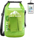 HEETA Dry Bag Waterproof for Women Men, 5L/10L/20L/30L/40L Roll Top Lightweight Dry Storage Bag Backpack with Phone Case for Travel Swimming Boating Kayaking Paddle Board Camping Beach Accessories