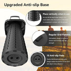 2025 Upgraded Portable Folding Stool, Collapsible Stool, Telescoping Camping Stool with Max Load Capacity 485lbs, Square Retractable Seat for Camping Gardening Fishing Hiking BBQ[Black]