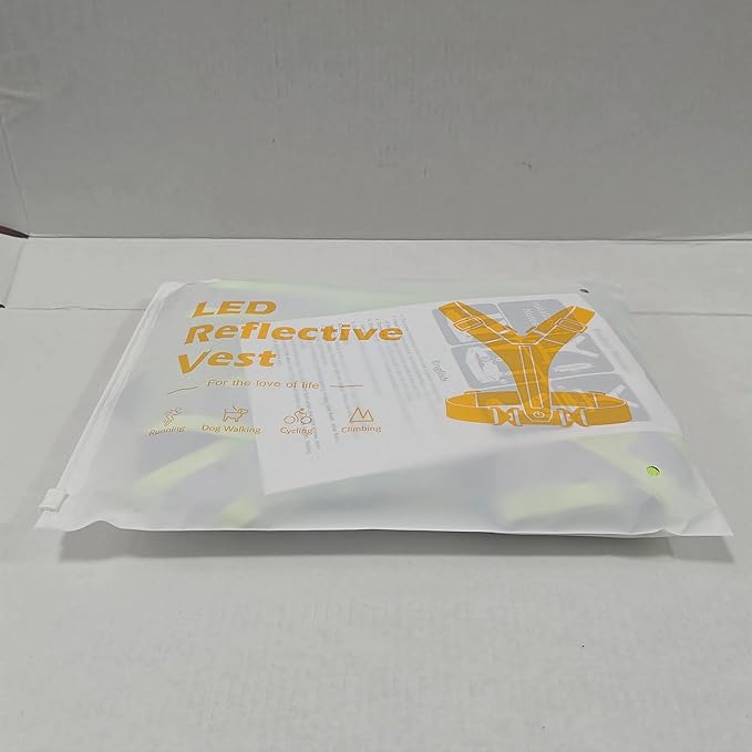 Led Light Up Running Vest Reflective Vest for Runners Night Walking, Rechargeable LED Reflective Running Vest High Visibility with Adjustable Waist/Shoulde, Reflective Armband for Women Men