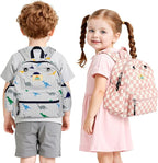 STEAMEDBUN Corduroy Toddler Backpack for Boys 2-4: Kids backpack for Boys Girls - 12 inch Preschool Kindergarten Backpacks - Dinosaur