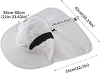 Home Prefer UPF 50+ Sun Hats for Men Women Wide Brim Fishing Hat with Neck Flap UV Protection Sunblock Safari Bucket Hat